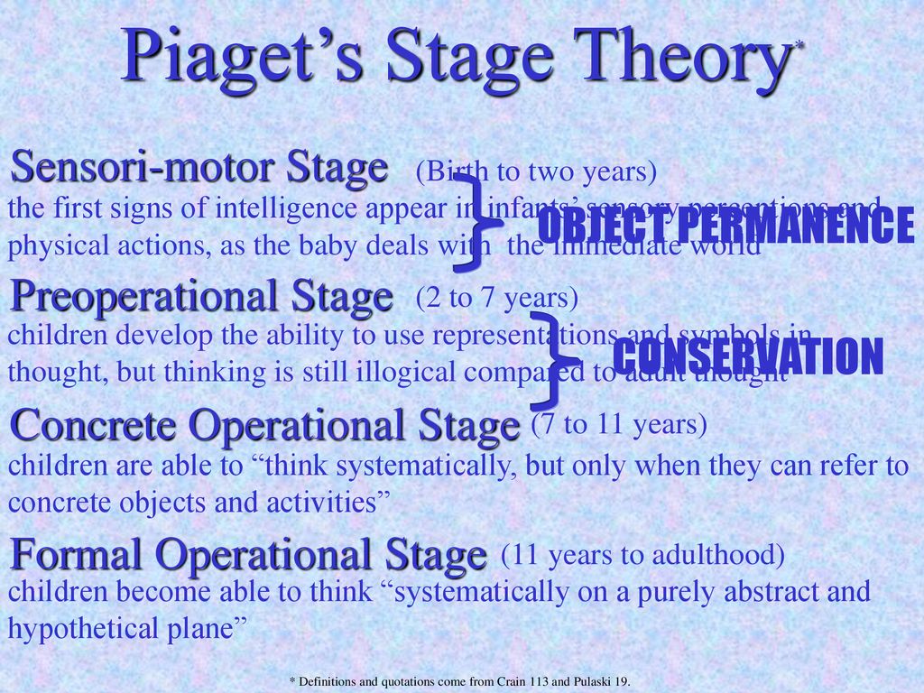 Jean piaget theory of conservation sale
